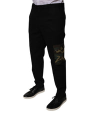 Dolce & Gabbana Black Cotton Men Cargo Casual Pants