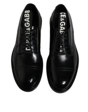 Dolce & Gabbana Black Patent Leather Derby Lace Up Formal Dress Shoes