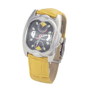 Chronotech Yellow Leather Dress Watch