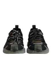 Dolce & Gabbana Black Green Camo NS1 Low Top Sneakers Shoes