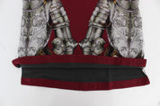 Dolce & Gabbana Red Knight Print Silk Blouse T-shirt
