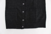 Dolce & Gabbana Gray Wool Button Cardigan Sweater