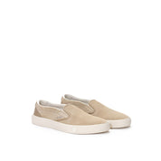 Dior Beige Leather Slip-On Loafers