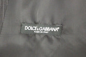 Dolce & Gabbana Elegant Gray Striped Dress Vest