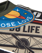 Dolce & Gabbana Multicolor Graphic Print Cotton Crew Neck T-shirt