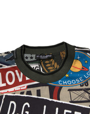 Dolce & Gabbana Multicolor Graphic Print Cotton Crew Neck T-shirt