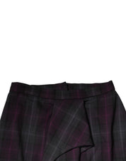 BENCIVENGA Multicolor Checkered Ruffle High Waist Mini Skirt