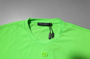 Dolce & Gabbana Green Logo Polyester Crew Neck T-shirt