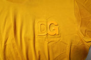 Dolce & Gabbana Dark Yellow Logo Cotton Men Crew Neck T-shirt
