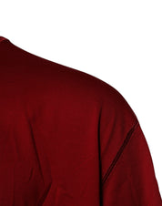 Dolce & Gabbana Red Logo Tape Cotton Crew Neck T-shirt