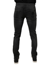 Dolce & Gabbana Black Cotton Stretch Skinny Men Denim Jeans