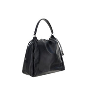 Brunello Cucinelli Black Calf Leather Bos Taurus Shoulder Bag
