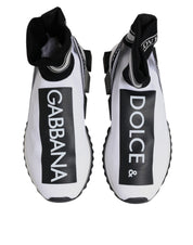 Dolce & Gabbana White Black Sorrento Socks Sneakers Shoes