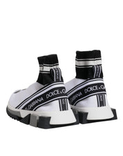 Dolce & Gabbana White Black Sorrento Socks Sneakers Shoes