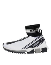 Dolce & Gabbana White Black Sorrento Socks Sneakers Shoes