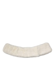 Dolce & Gabbana White Mink Fur Collar Women Neck Wrap Scarf