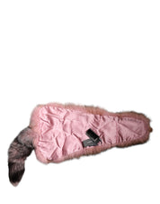 Dolce & Gabbana Pink Frost Fox Fur Neck Warmer Winter Scarf