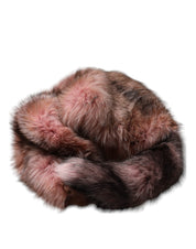 Dolce & Gabbana Pink Frost Fox Fur Neck Warmer Winter Scarf