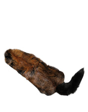 Dolce & Gabbana Brown Red Fox Fur Neck Warmer Winter Scarf