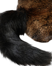 Dolce & Gabbana Brown Red Fox Fur Neck Warmer Winter Scarf
