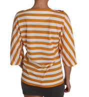 Dolce & Gabbana White Orange FIRENZE Top T-shirt