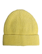 Dolce & Gabbana Yellow Cotton Knitted Winter Beanie Hat