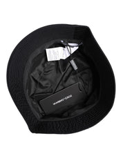 Dolce & Gabbana Black Cotton Wide Brim Bucket Hat
