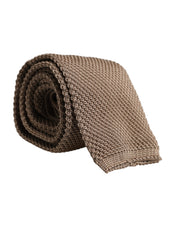 Dolce & Gabbana Brown Silk Adjustable Necktie Tie