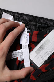 Dolce & Gabbana Black Polyester Beachwear Shorts Swimwear