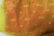 Dolce & Gabbana Red Yellow Tulle Mid Waist Panty Underwear