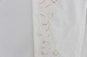 Dolce & Gabbana White Floral Cutout Dress Sicily Pants