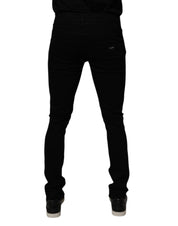 Dolce & Gabbana Black Cotton Stretch Skinny Men Denim Jeans
