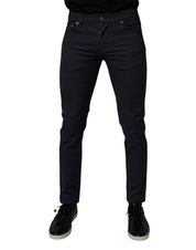 Dolce & Gabbana Dark Blue Cotton Stretch Skinny Denim Jeans