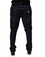 Dolce & Gabbana Dark Blue Cotton Stretch Skinny Denim Jeans