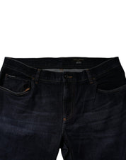 Dolce & Gabbana Dark Blue Cotton Stretch Skinny Denim Jeans