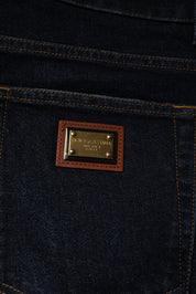 Dolce & Gabbana Dark Blue Cotton Stretch Skinny Denim Jeans
