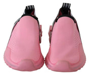Dolce & Gabbana Pink Low Top Sorrento Sneakers Slip On Casual Shoes