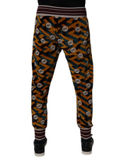 Dolce & Gabbana Multicolor Logo Monogram Jogger Sweatpants Pants