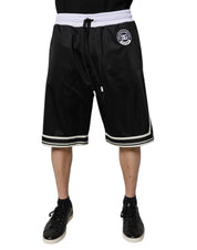 Dolce & Gabbana Black White Men Bermuda Sweatshorts Shorts
