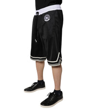 Dolce & Gabbana Black White Men Bermuda Sweatshorts Shorts