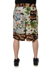 Dolce & Gabbana Multicolor Floral Print Men Bermuda Shorts