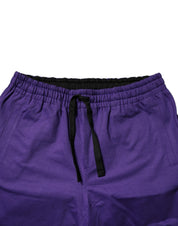 Dolce & Gabbana Purple Cotton Men Bermuda Sweatshorts Shorts