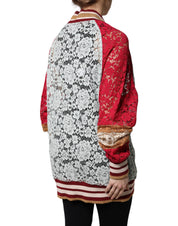 Dolce & Gabbana Multicolor Floral Lace Cardigan Sweater