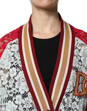 Dolce & Gabbana Multicolor Floral Lace Cardigan Sweater