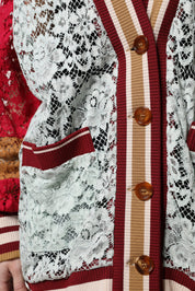 Dolce & Gabbana Multicolor Floral Lace Cardigan Sweater