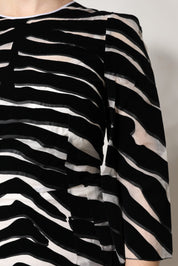 Dolce & Gabbana Black White Zebra A-line Sheath Mini Dress