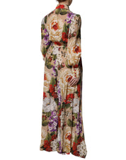 Dolce & Gabbana Multicolor Floral Wide Leg Jumpsuit Dress
