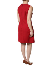 Dolce & Gabbana Red Wool Sleeveless Knee Length A-line Dress