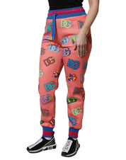 Dolce & Gabbana Pink Logo Monogram Jogger Sweatpants Pants