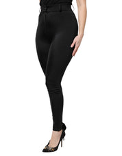 Dolce & Gabbana Black Nylon High Waist Slim Fit Pants